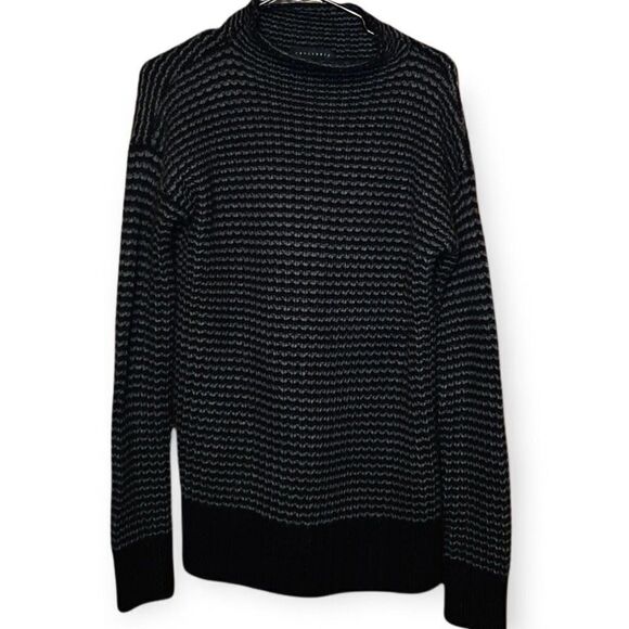 Sanctuary Gray and Black Mock Neck Oversized Sweater sz M - Picture 1 of 5